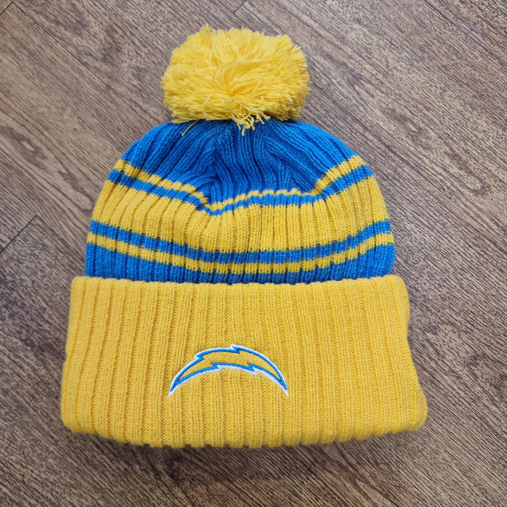 LA Chargers NFL Blue Gold Reebok Jester Knit Cap Snow Ski Beanie Fleece