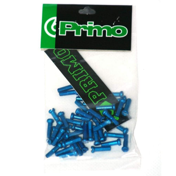 Primo BMX Parts Blue Primo Alloy Spoke Nipples 50 Pack