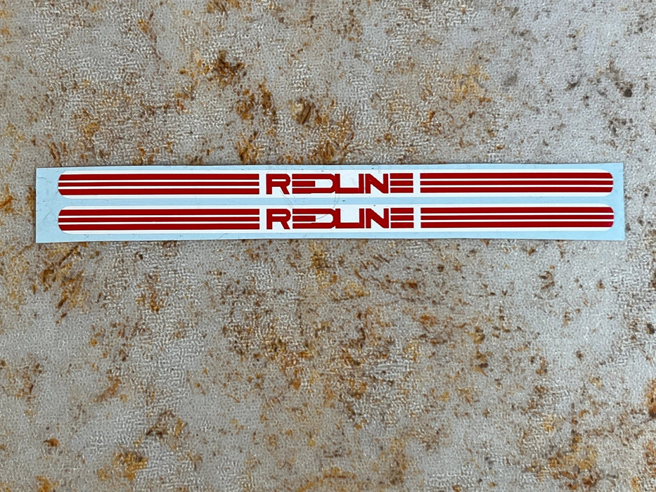 Redline Old School BMX Gen 1 White Redline Flight Crank Arm Stickers