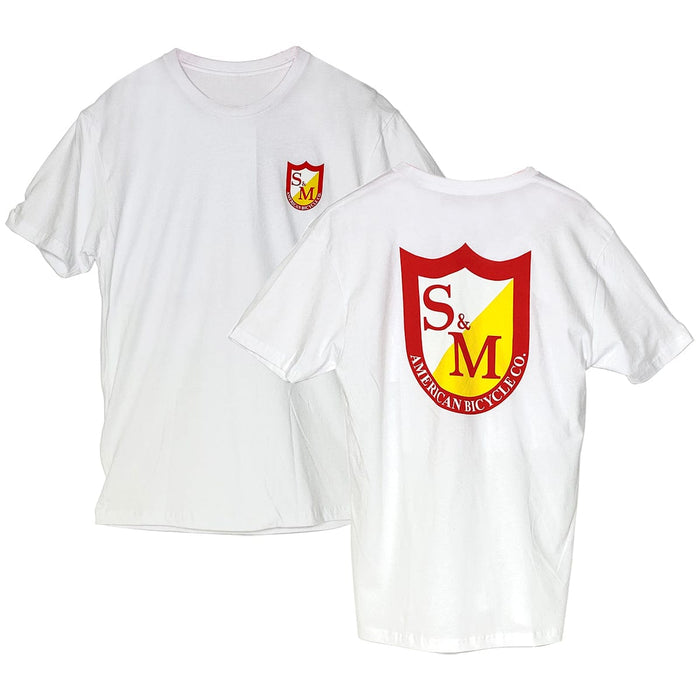 S&M Bikes Clothing & Shoes S&M Bikes Classic Shield T-Shirt White
