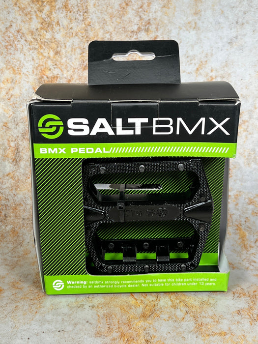 Salt BMX Parts Black, 1/2" Salt Alloy Slim Pedals