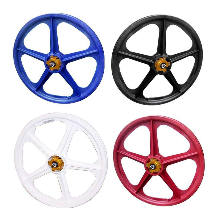 Skyway Old School BMX Skyway Tuff II Mag Gold Alloy Flange Wheels 20 Inch Pair Front and Rear