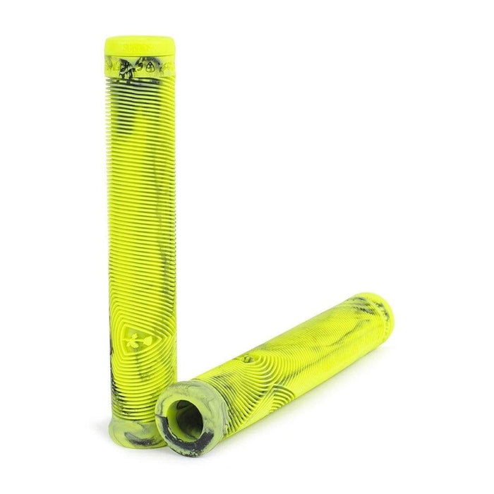 Subrosa BMX Parts Highlighter Yellow/Black Swirl Subrosa Griffin DCR Flangeless Grips