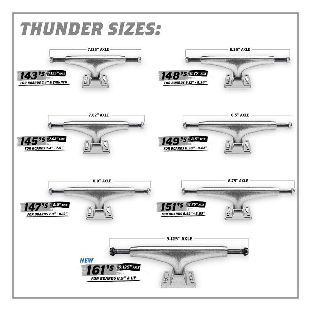 Thunder Skateboards Thunder Team Skateboard Trucks Polished Pair