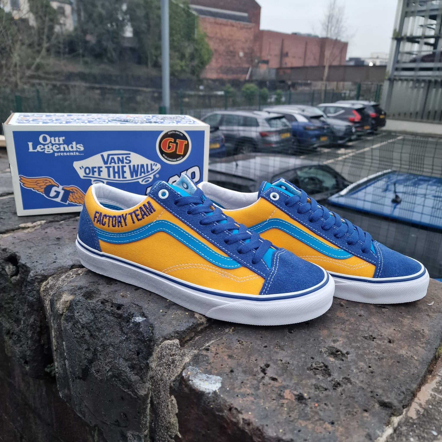 Vans x Our Legends GT Style 36 Old School BMX Shoes Blue Yellow Alans BMX