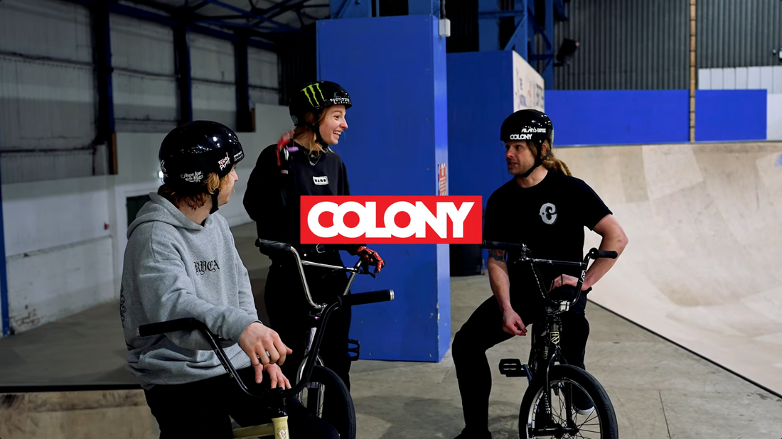 Colony BMX Tom Justice, Dean Florian and Kim Müller Shred Asylum Skatepark