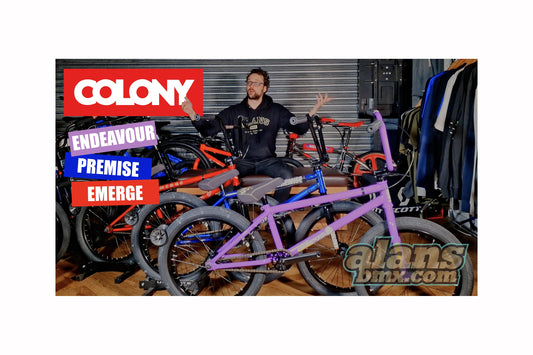 Alans BMX: Introducing the COLONY Emerge Premise & Endeavour Bikes