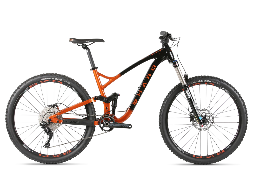 Haro R5 27.5 Inch Full Suspension Mountain Bike Black / Copper Fade