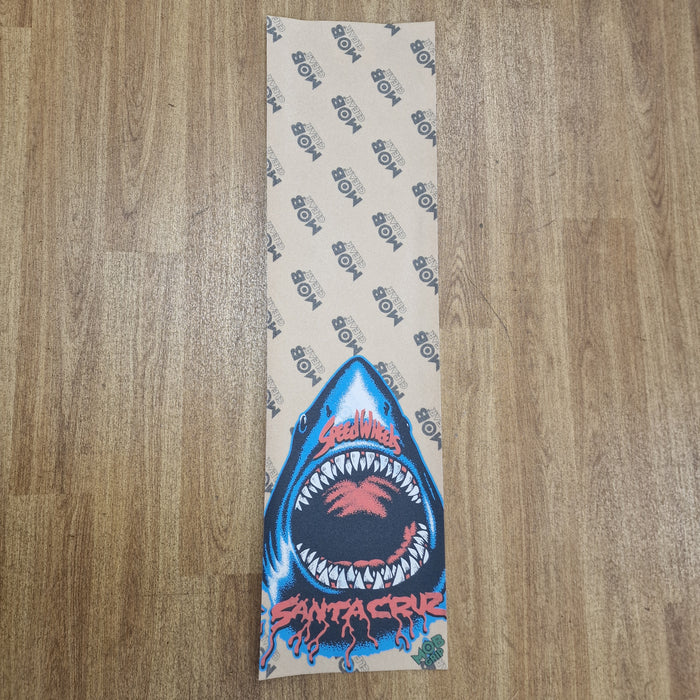 Mob Graphic Skateboard Griptape SC Speed Wheels Shark Clear