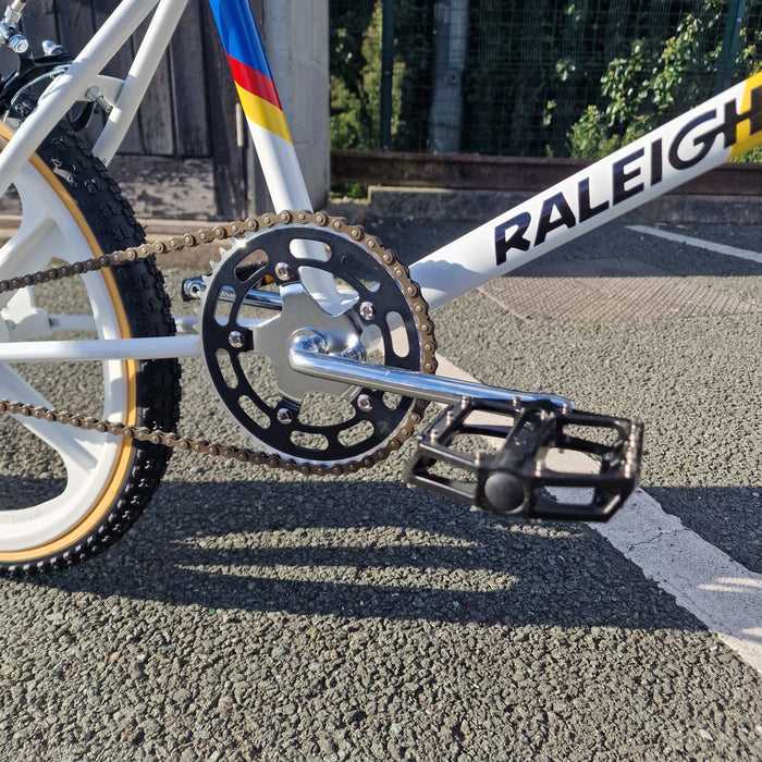 Raleigh Mk 2 Burner Team Custom Bike Blue / White with Skyway Tuff Wheels