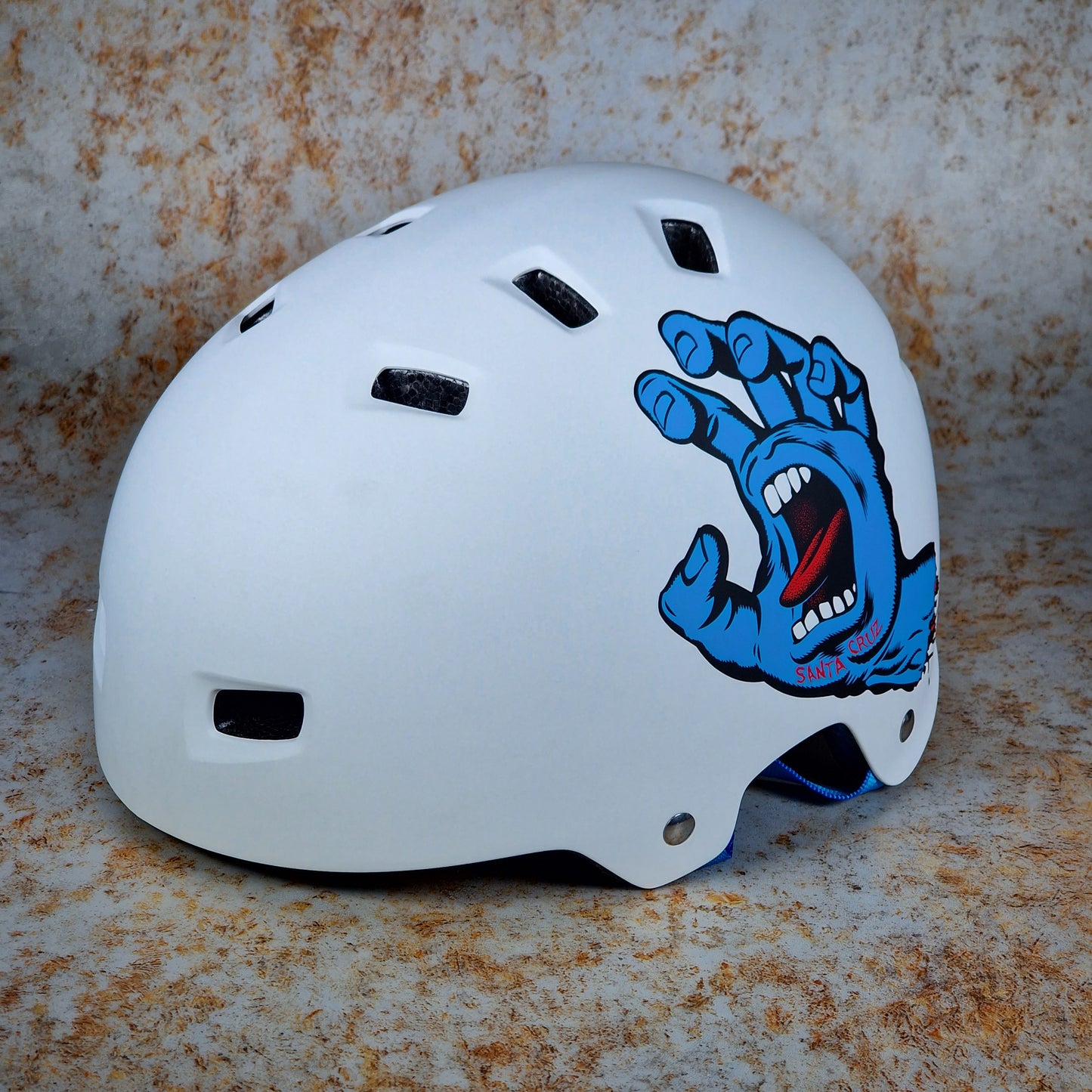 Bullet x Santa Cruz Screaming Hand Helmet White