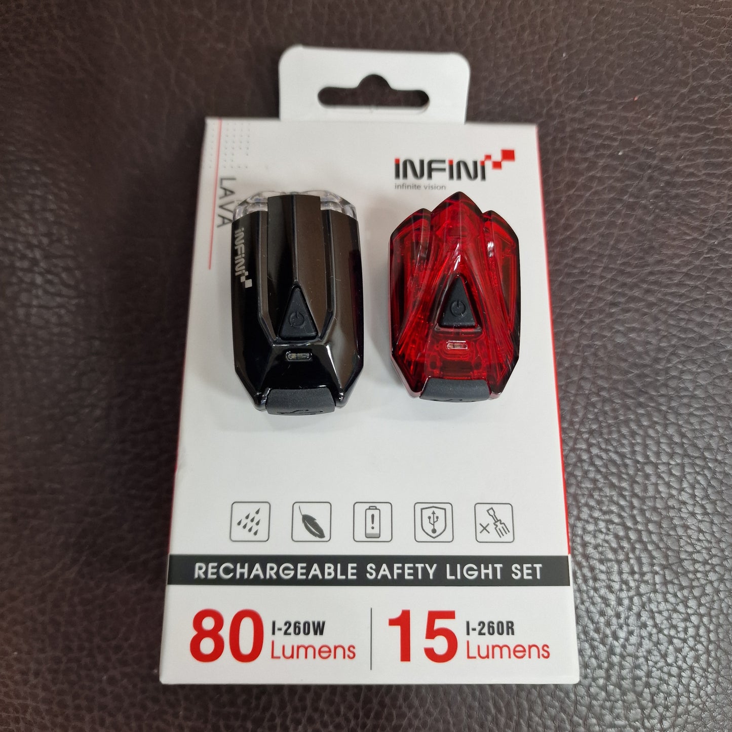 Infini Lava Twin Pack Micro USB Front and Rear light Set