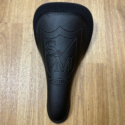 S&M Bikes Thin Railed Embossed Seat Black