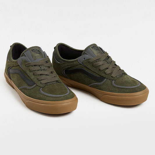 Vans Skate Rowley Shoes Green / Gum