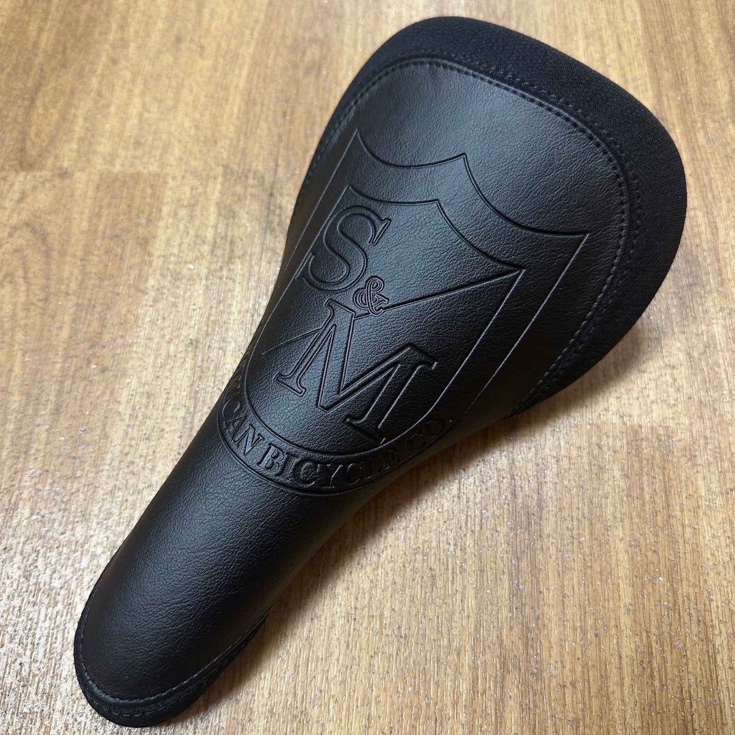 S&M Bikes Thin Railed Embossed Seat Black