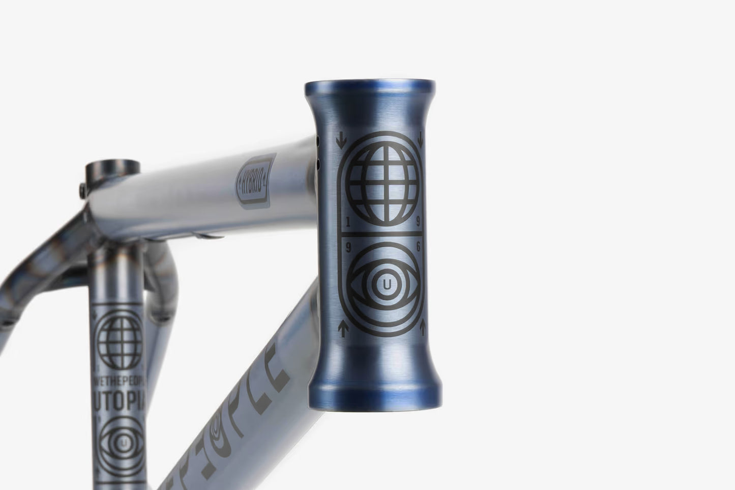 We The People BMX Flatland We The People Utopia V1 Hybrid Frame Matt Trans Steel Grey