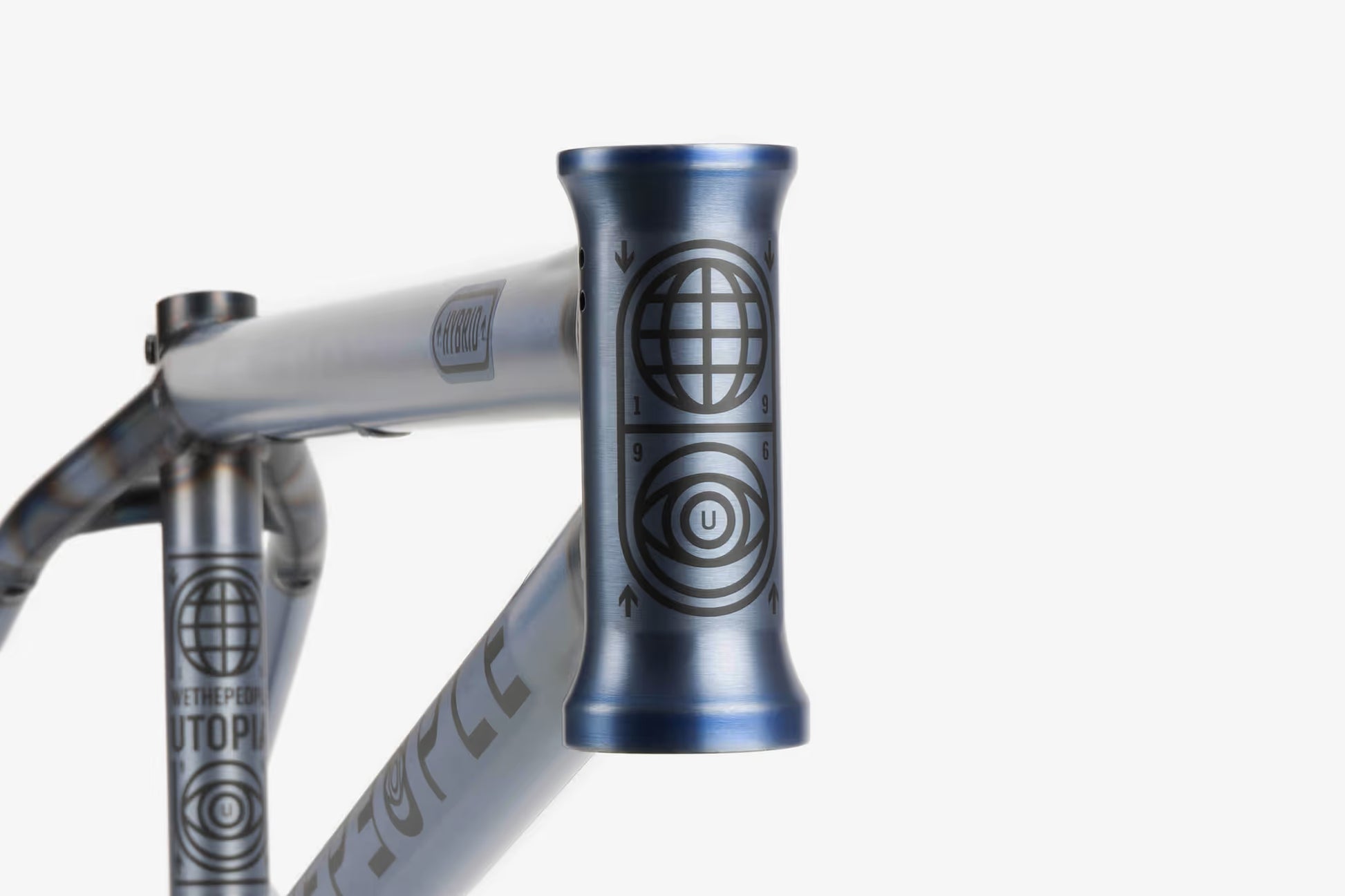 We The People BMX Flatland We The People Utopia V1 Hybrid Frame Matt Trans Steel Grey