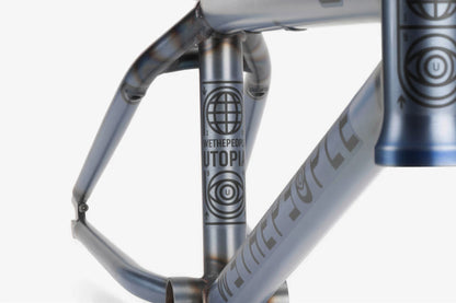 We The People BMX Flatland We The People Utopia V1 Hybrid Frame Matt Trans Steel Grey