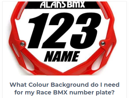 Race Number Plates and Numbers Advert Image