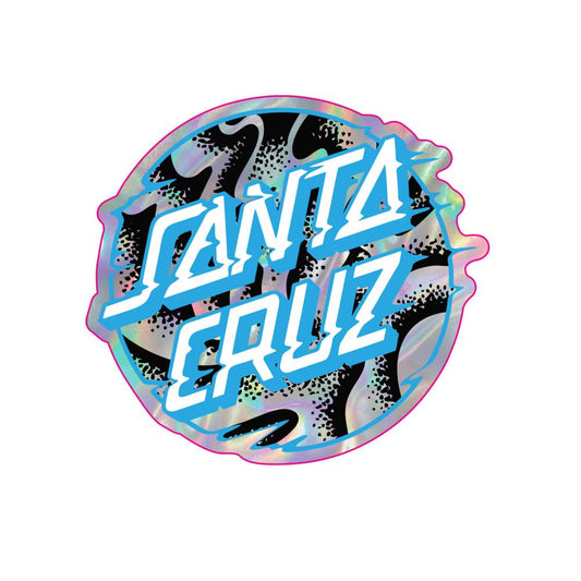 Santa Cruz Vivid Slick Dot Metallic Holographic Sticker 3.5 Inch