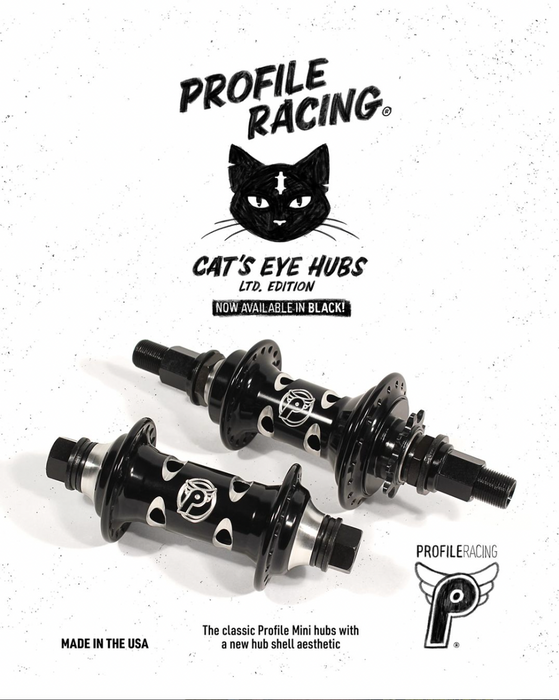 Profile Racing Mini Cats Eye Limited Edition Hubs Black