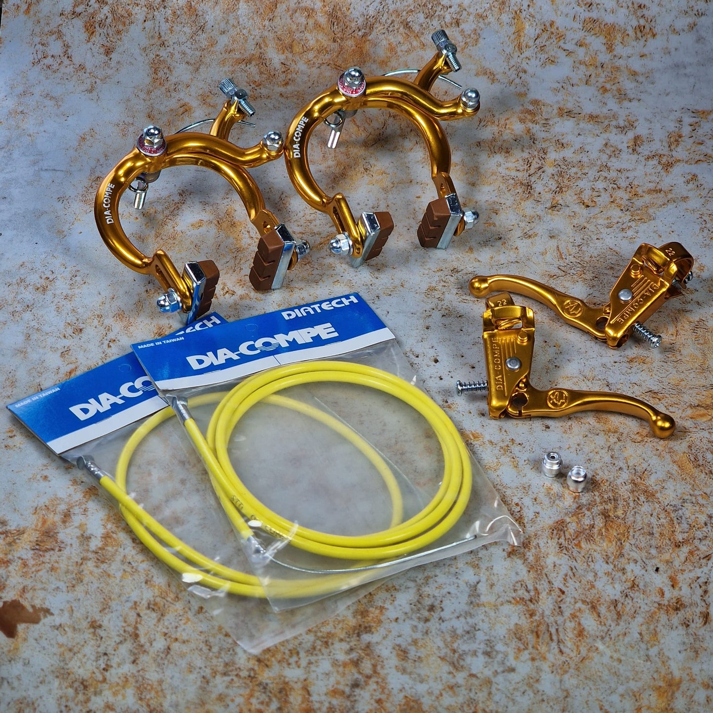 Dia-Compe MX890 / Tech-III Complete Brake Kit Gold