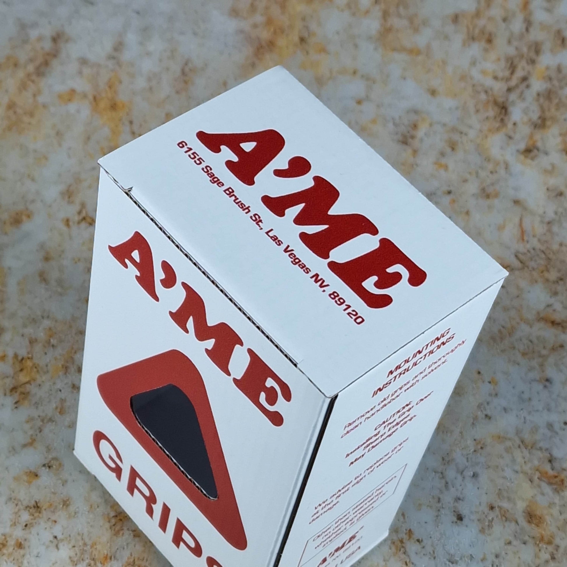 A'ME Old School BMX A'ME BMX Double Bubble Font Round Grips with Box