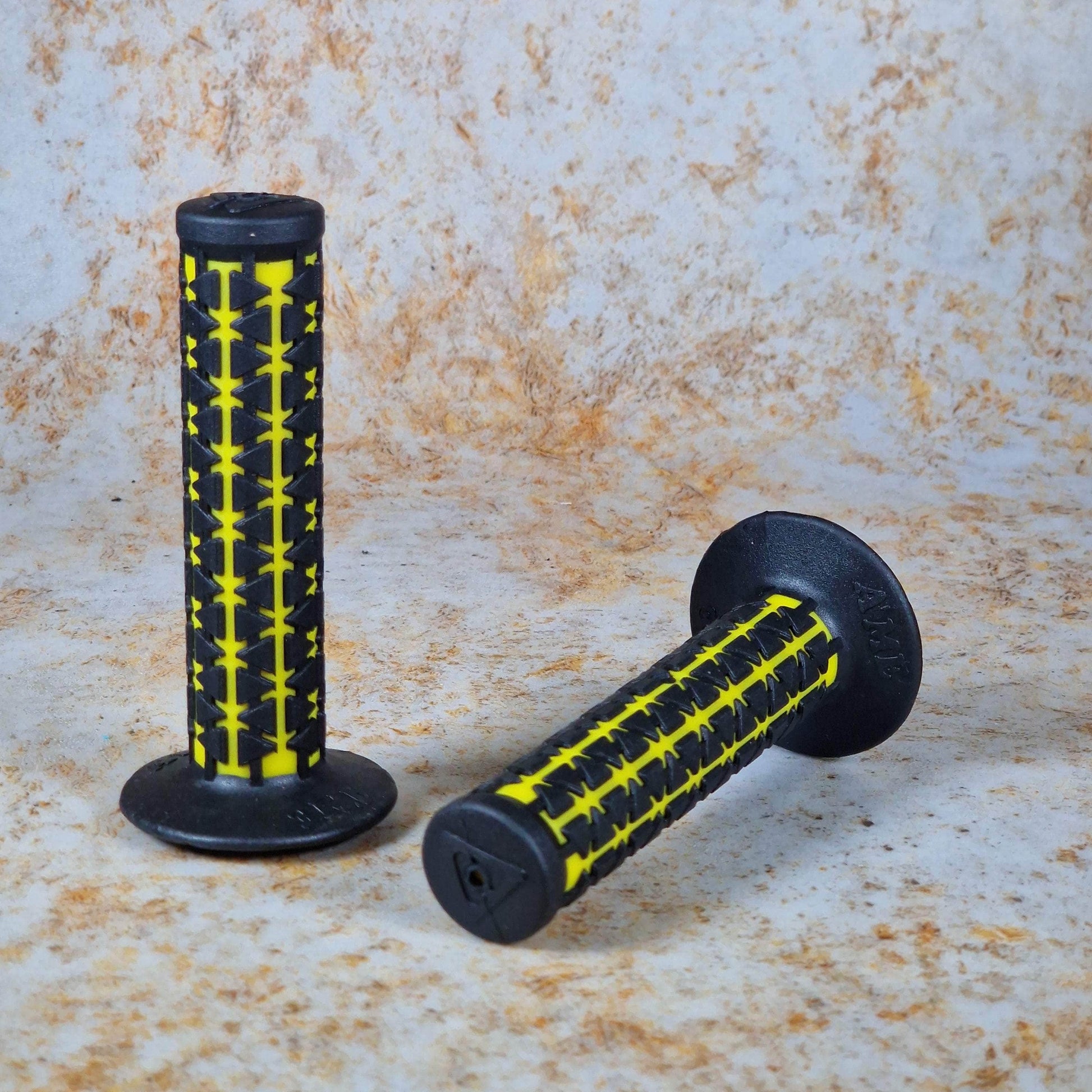A'ME Old School BMX Black over Yellow A'ME BMX Dual Grips