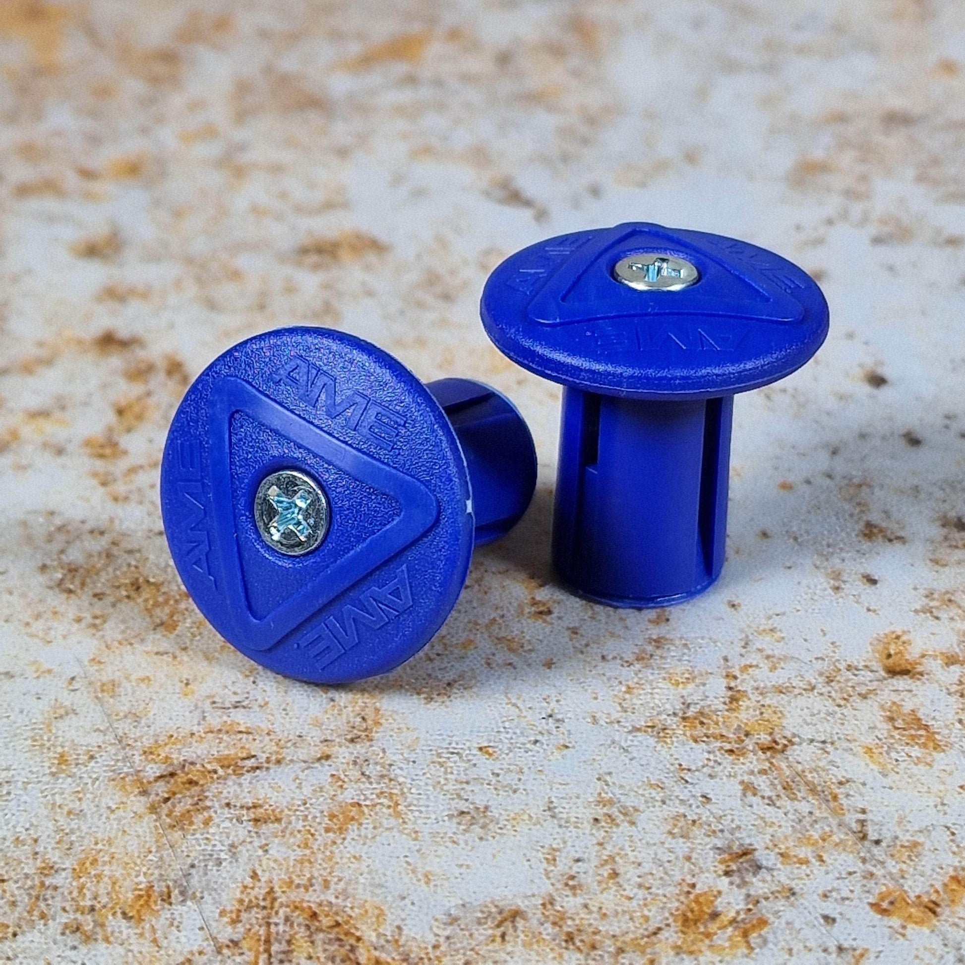 A'ME Old School BMX Blue A'ME BMX Grip Savers Bar Ends