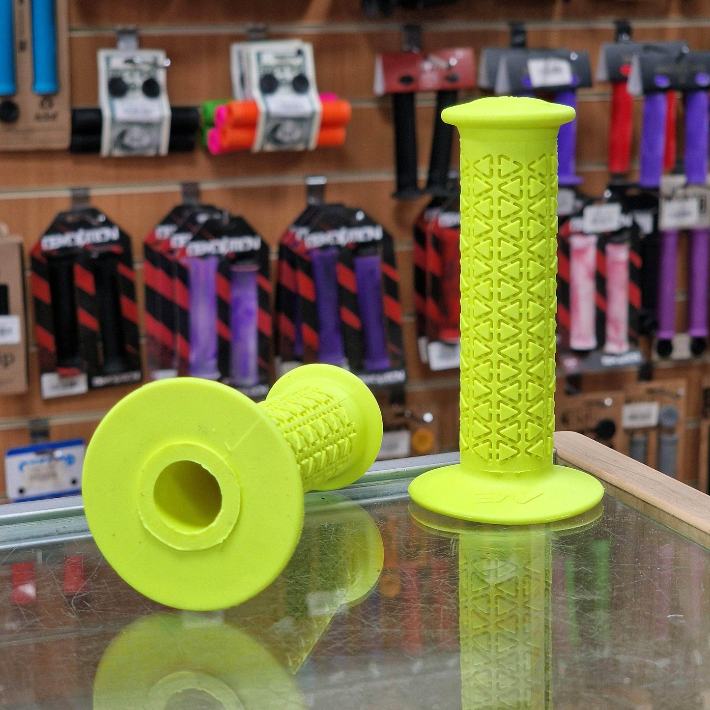 A'ME Old School BMX Fluroescent Yellow A'ME BMX Round Grips