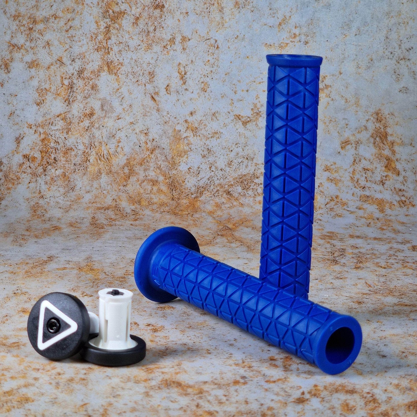 A'ME Old School BMX Blue A'ME BMX Super Tri Grips with Flange