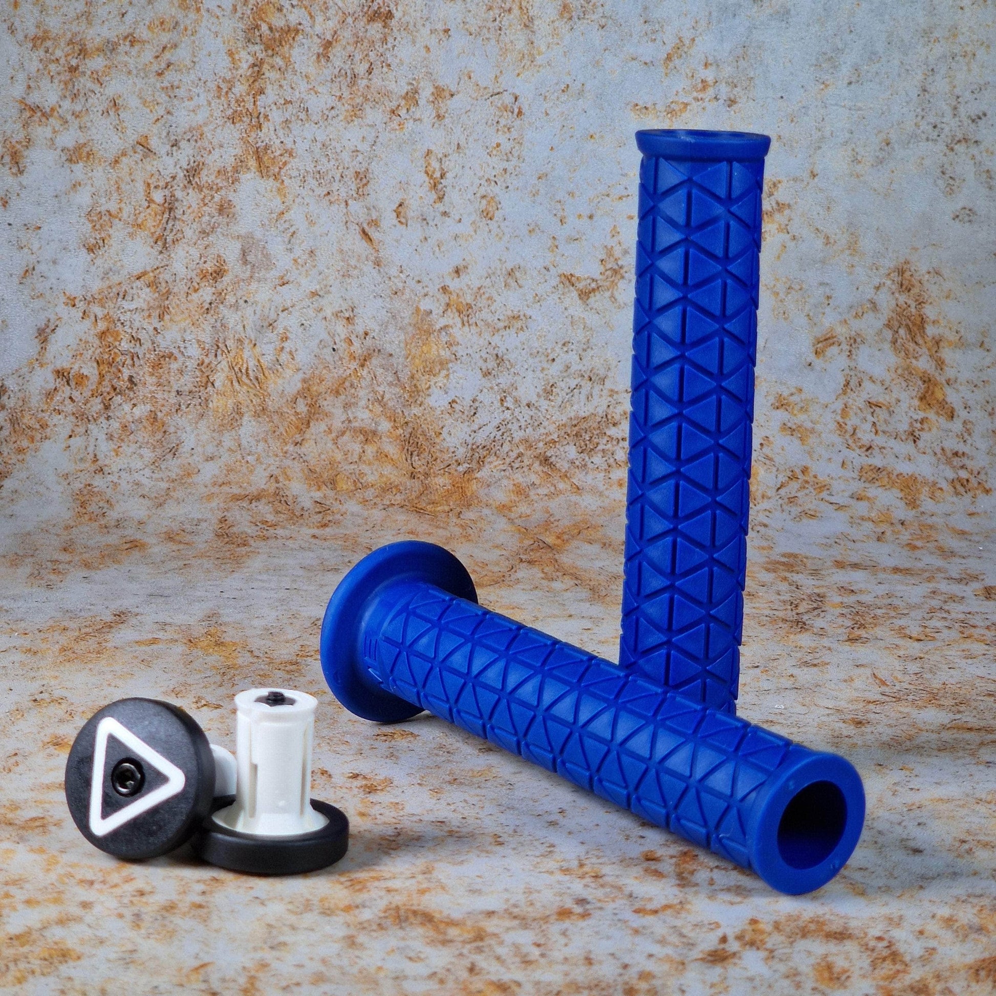 A'ME Old School BMX Blue A'ME BMX Super Tri Grips with Flange