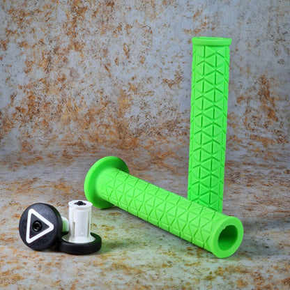A'ME Old School BMX Fluroescent Green A'ME BMX Super Tri Grips with Flange