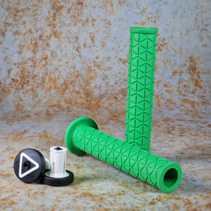 A'ME Old School BMX Green A'ME BMX Super Tri Grips with Flange