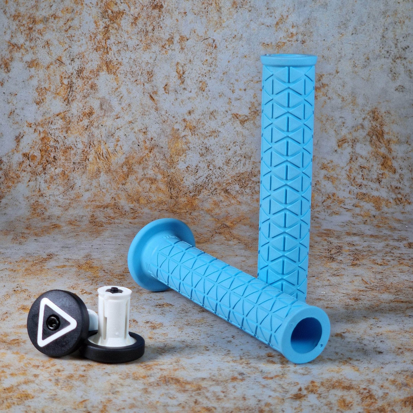 A'ME Old School BMX Light Blue A'ME BMX Super Tri Grips with Flange