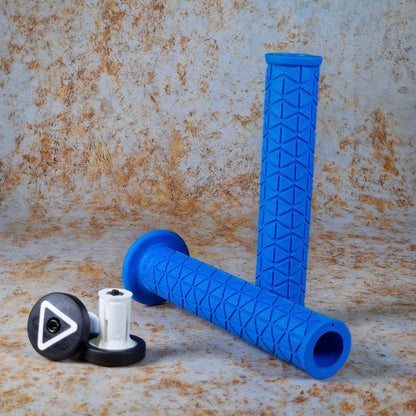A'ME Old School BMX Maui Blue A'ME BMX Super Tri Grips with Flange