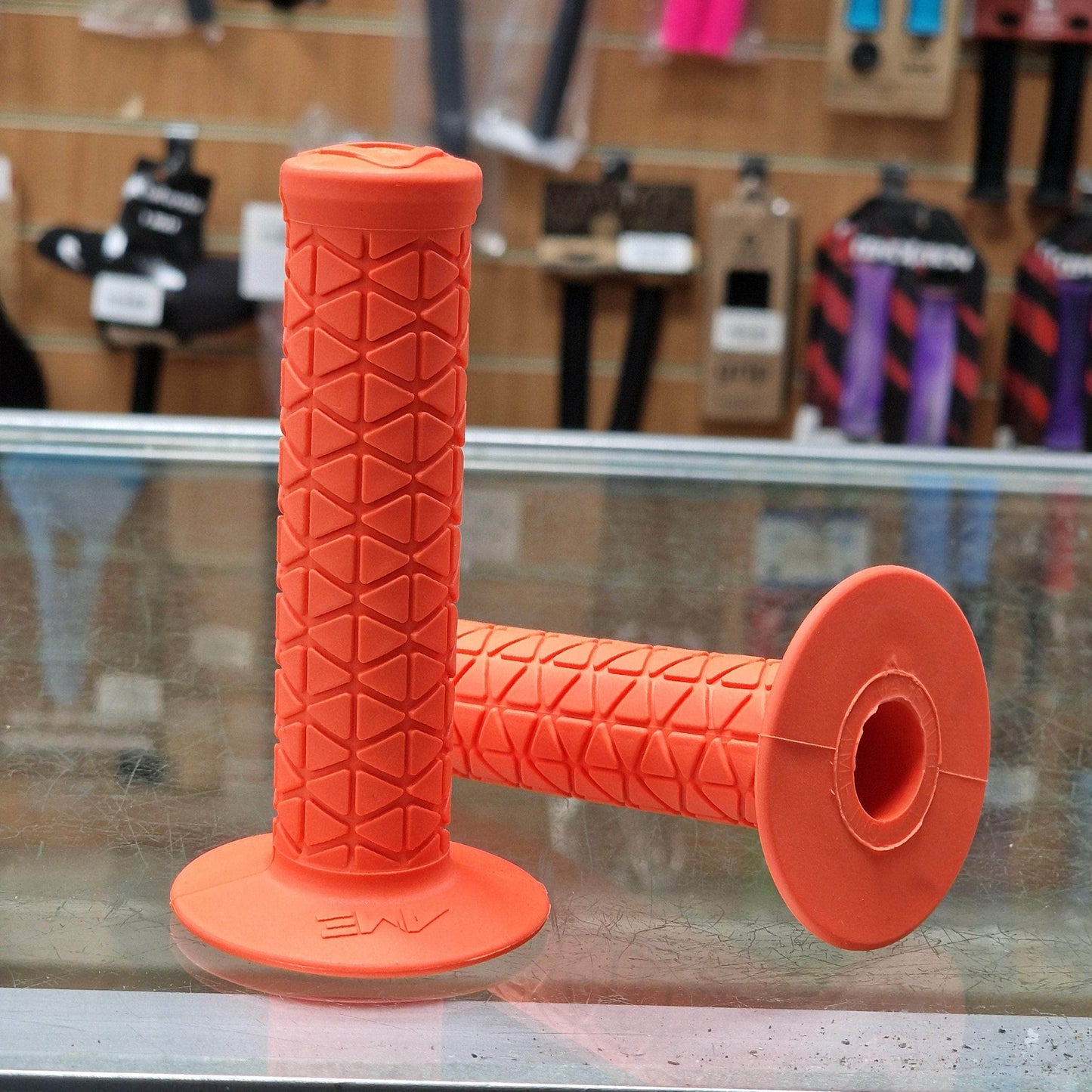 A'ME Old School BMX Fluroescent Orange A'ME BMX Tri Grips