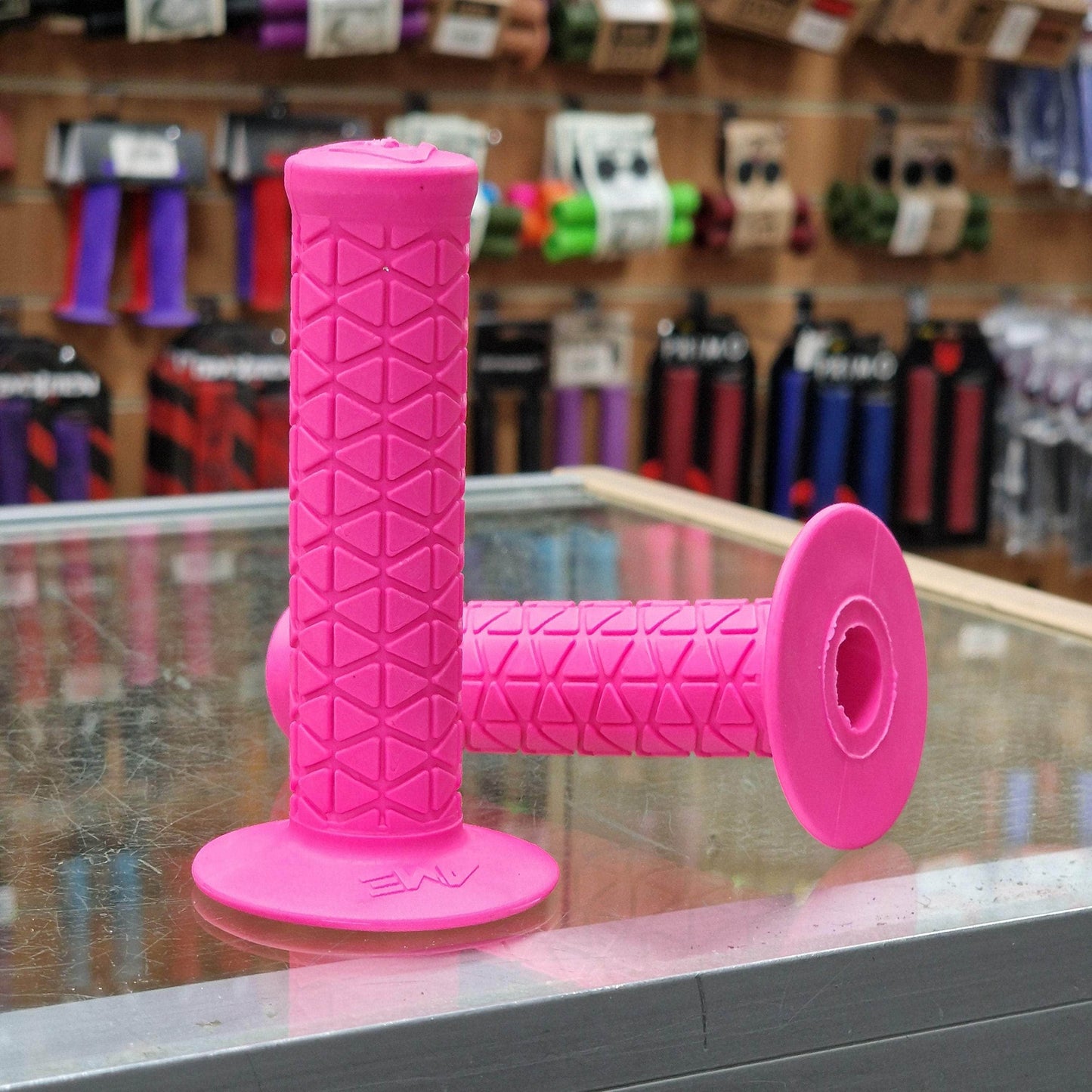 A'ME Old School BMX Fluroescent Pink A'ME BMX Tri Grips