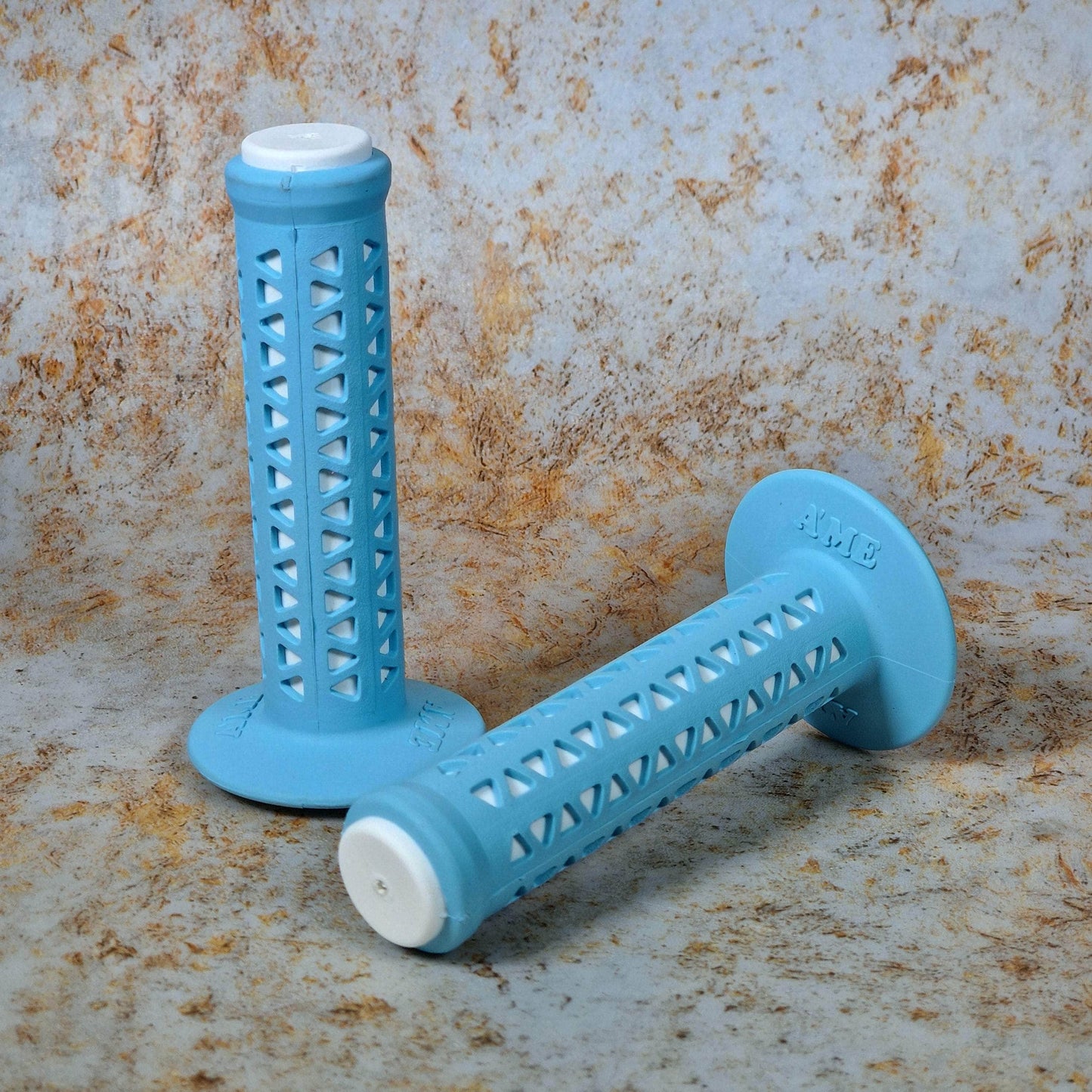 A'ME Old School BMX Light Blue over White A'ME BMX Unitron Grips