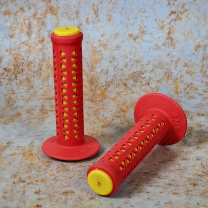 A'ME Old School BMX Red over Yellow A'ME BMX Unitron Grips