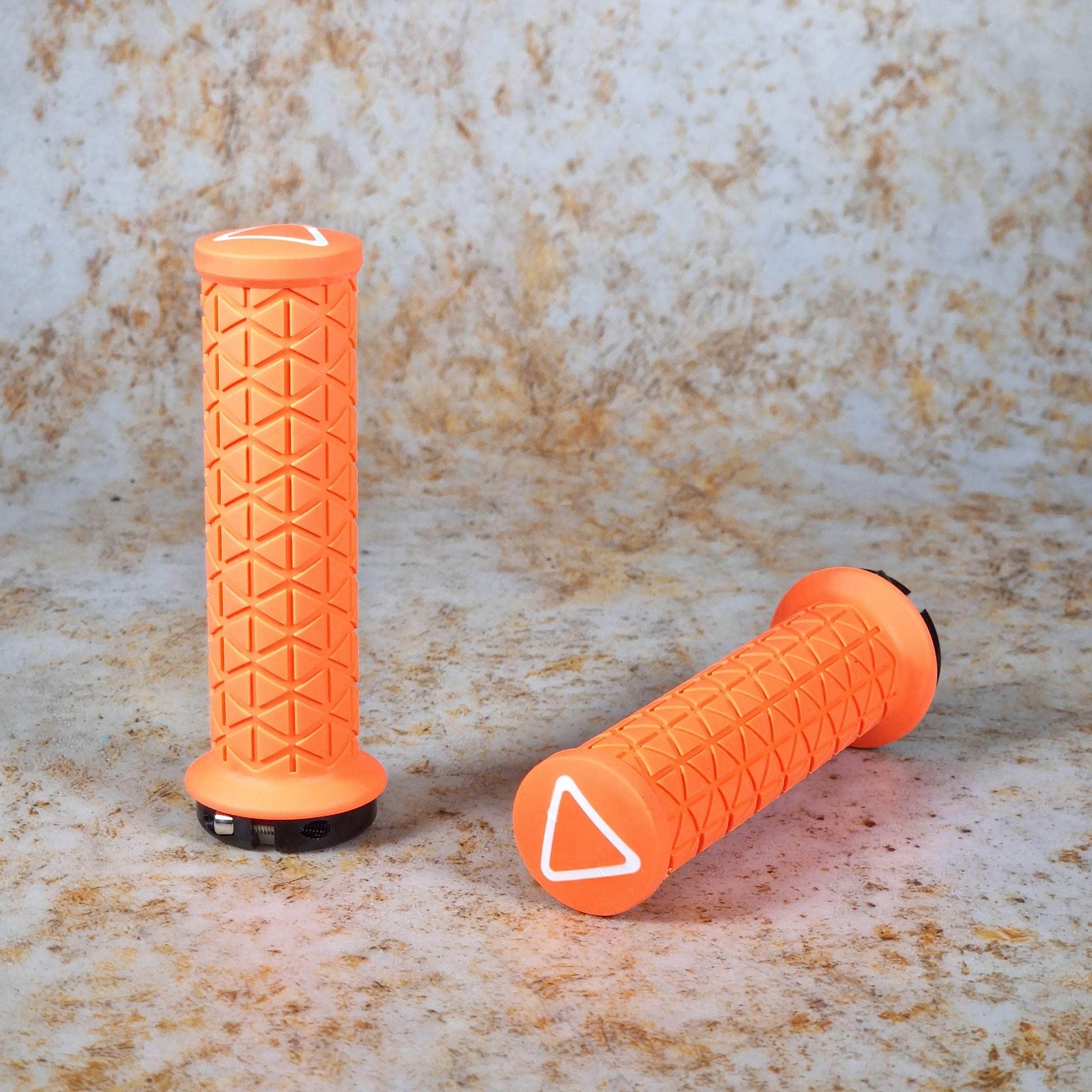 A'ME BMX Racing Fluroescent Orange A'ME Mini Lock-On Tri Grips
