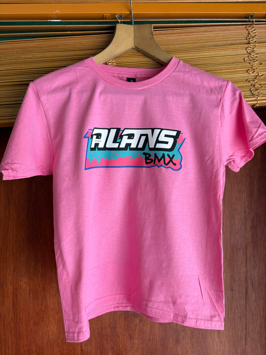 Alans BMX Clothing & Shoes Alans BMX '88 Compe Youth T-shirt Azalea Pink