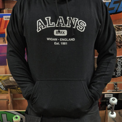 Alans BMX Clothing & Shoes Alans BMX Collegiate Adult Hoody Black / Grey