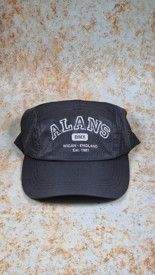 Alans BMX Clothing & Shoes Black Alans BMX Collegiate Technical Running Cap Black