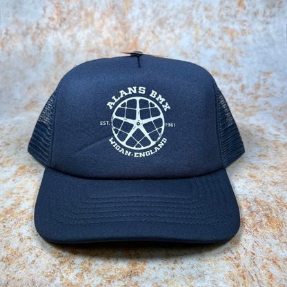 Alans BMX Clothing & Shoes French Navy Alans BMX Motomag Vintage Snapback Trucker Cap French Navy