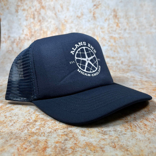 Alans BMX Clothing & Shoes French Navy Alans BMX Motomag Vintage Snapback Trucker Cap French Navy