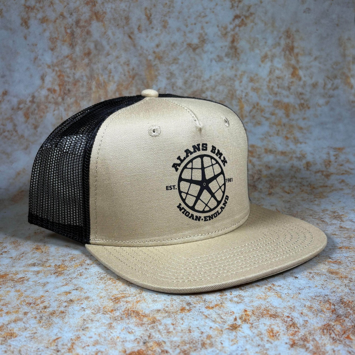 Alans BMX Clothing & Shoes Khaki / Black Alans BMX x AS Colour Motomag Trucker Cap Khaki / Black