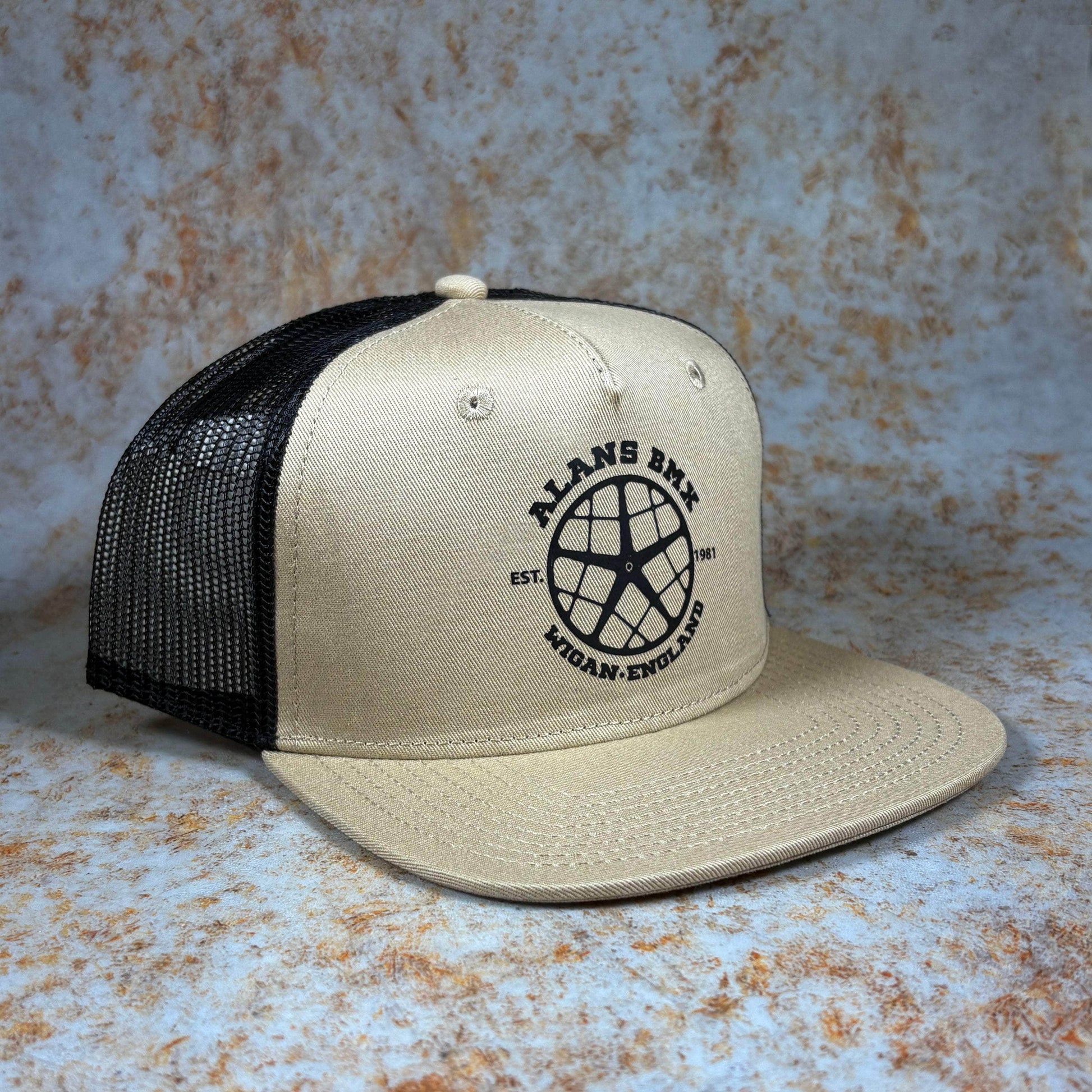 Alans BMX Clothing & Shoes Khaki / Black Alans BMX x AS Colour Motomag Trucker Cap Khaki / Black