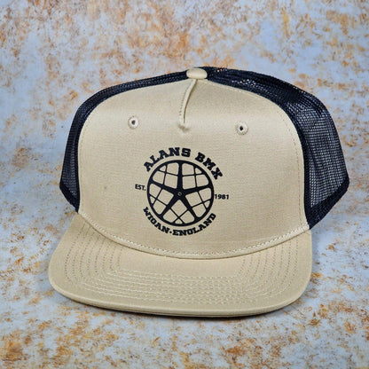 Alans BMX Clothing & Shoes Navy / Ecru Alans BMX x AS Colour Motomag Trucker Cap Khaki / Black