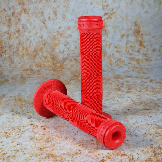 Animal Bikes BMX Parts Red Animal Bikes Edwin Grips with Flange